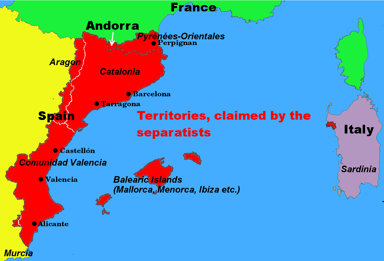 Katalonien Map En  